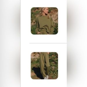 Daily Drills NWT Classic Crewneck & Joggers - Olive